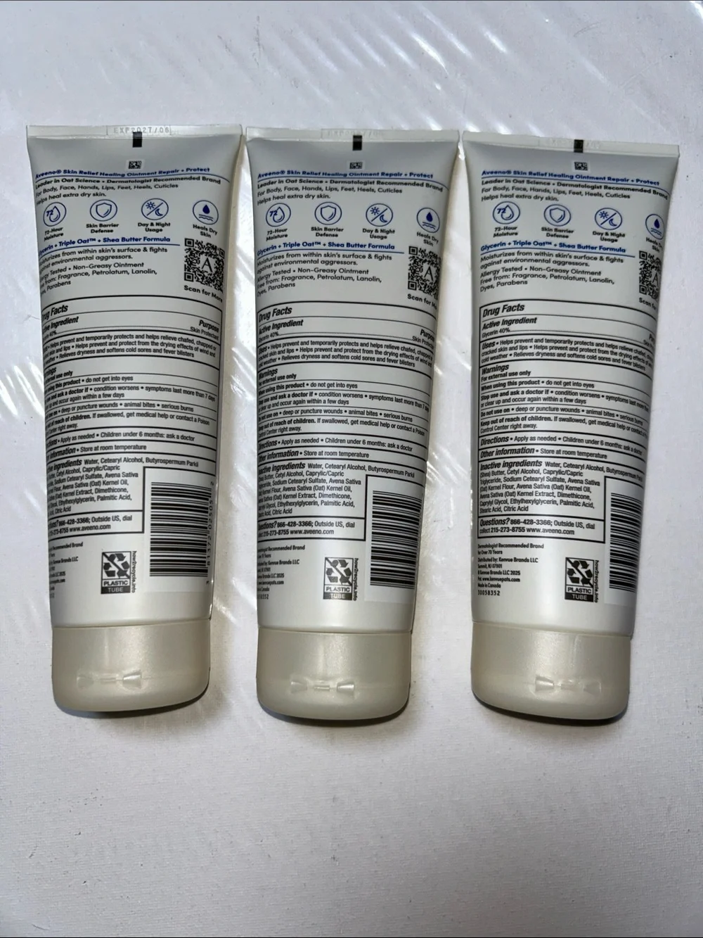 3x Aveeno Skin Relief Healing Ointment